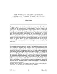 The Success of the German Greens and Failure of Their American Cousins
