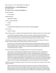 Clustering Performance Evaluation in Chronic Care Management