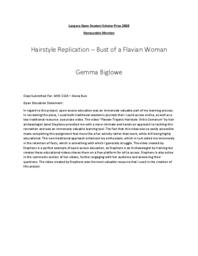 Hairstyle Replication – Bust of a Flavian Woman