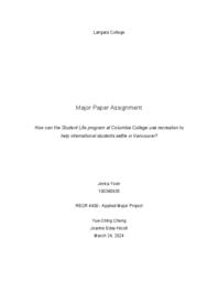Jerica Yoon: Major paper 2024