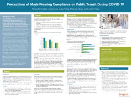 Perceptions of Mask-Wearing Compliance on Public Transit During COVID-19