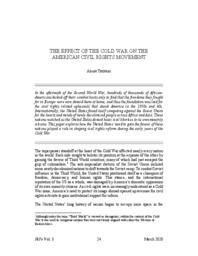 The Effect of the Cold War on the American Civil Rights Movement