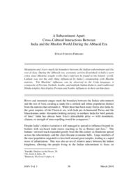 A Subcontinent Apart: Cross-Cultural Interactions Between India and the Muslim World During the Abbasid Era