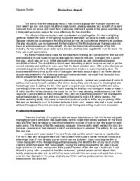 Production Report