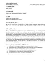 Dental Clinic Appointment Management Database: Project Report