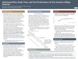 Attention Bias, Study Time, and Test Performance in Test-Anxious College Students