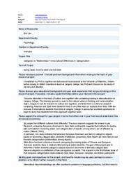 Categories or Relationships? Cross-cultural Differences in Categorization