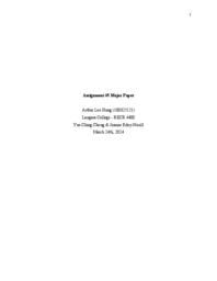Arthur Lee Hung: Major paper 2024