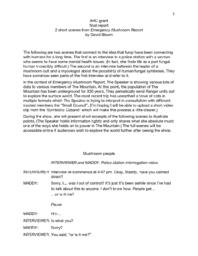 Two Short Scenes from Emergency Mushroom Report