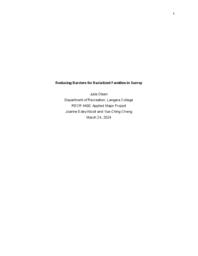 Reducing Barriers for Racialized Families in Surrey: Major paper 2024
