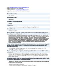 Heritage for the 21st Century: Increasing Student Engagement using Digital Tools