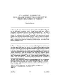 Weaponized Womanhood: How German Women Were Complicit in Their Deprivation of Agency