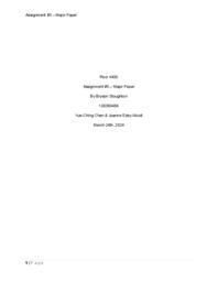 Bryson Stoughton: Major paper 2024