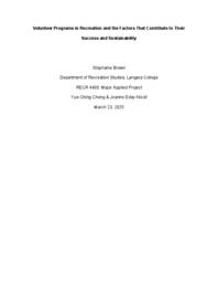 Stephanie Brown: Major Paper 2025
